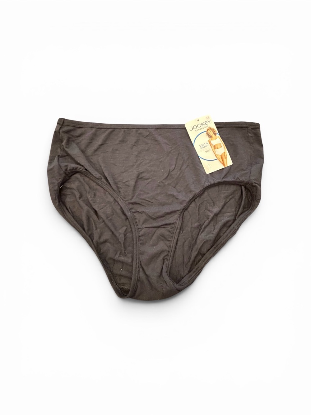 Jockey Women Super Soft & Comfy Brief Black Size 6 Medium Micromodal Spandex NEW